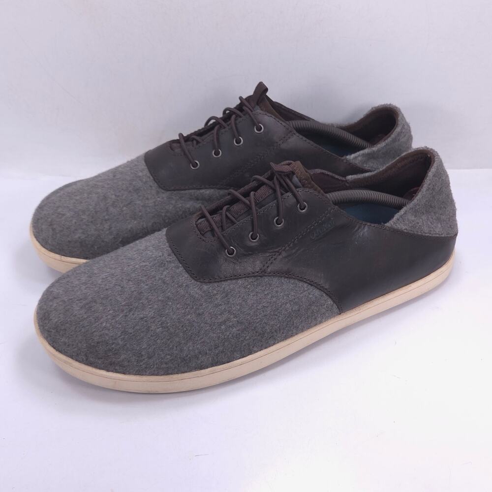 Olukai Nohea Moku Hulu Lace Up Athletic Walking Shoe Mens Size 12 10374 Gray
